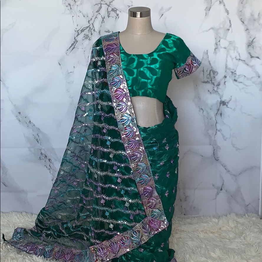 Green Sari